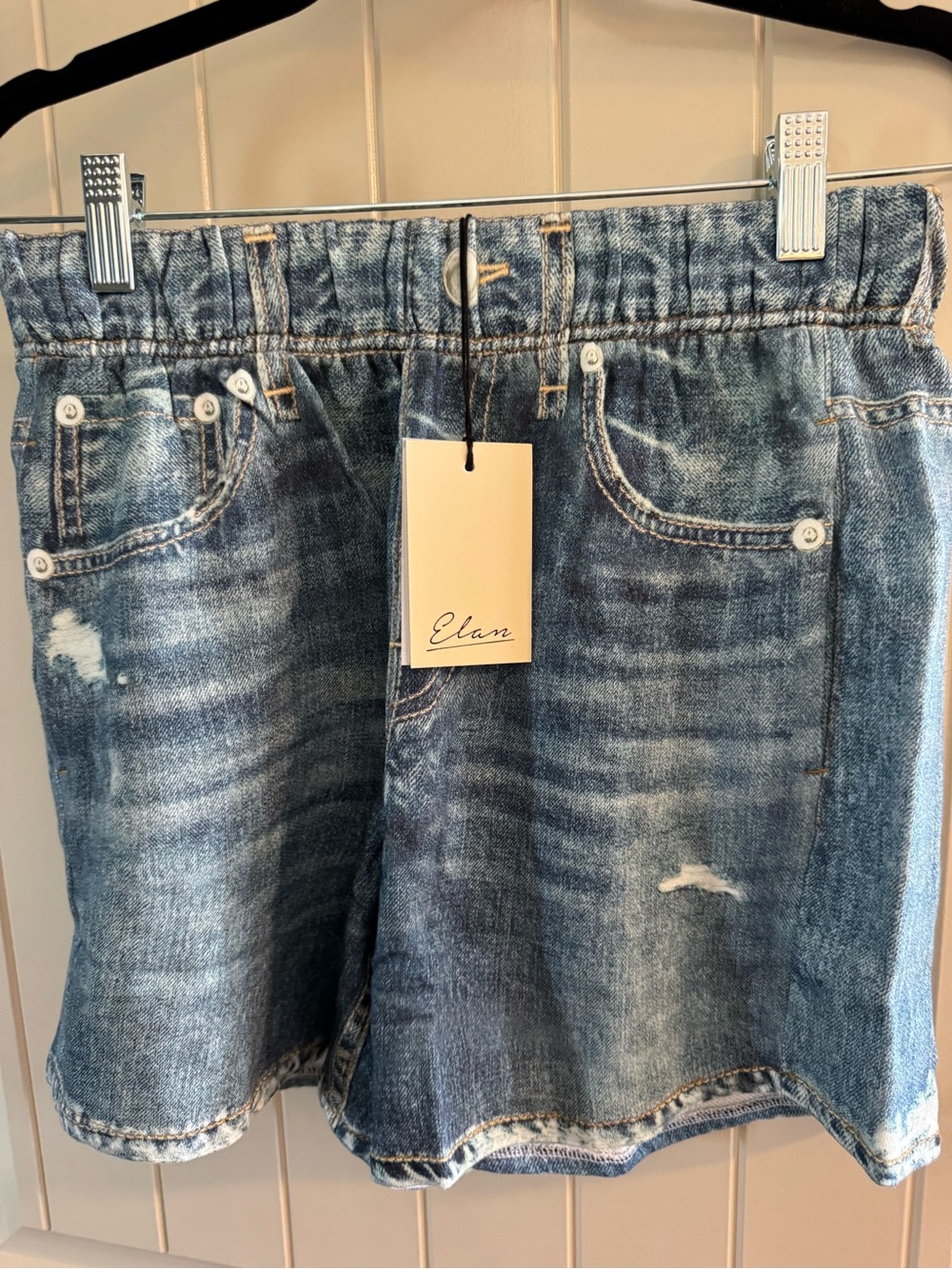 Elan Distressed Light Blue sweat pant shorts amazing comfort